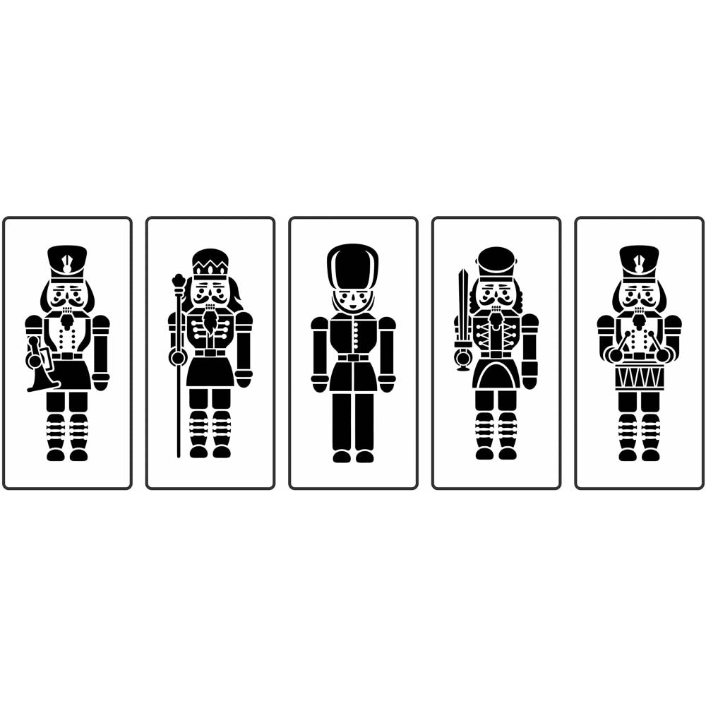 JRV Nutcracker Mini Stencil Set of 5 - 15 Mil Mylar Made in USA