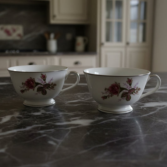 Oriental China Tea Cups Japan - Set of 2