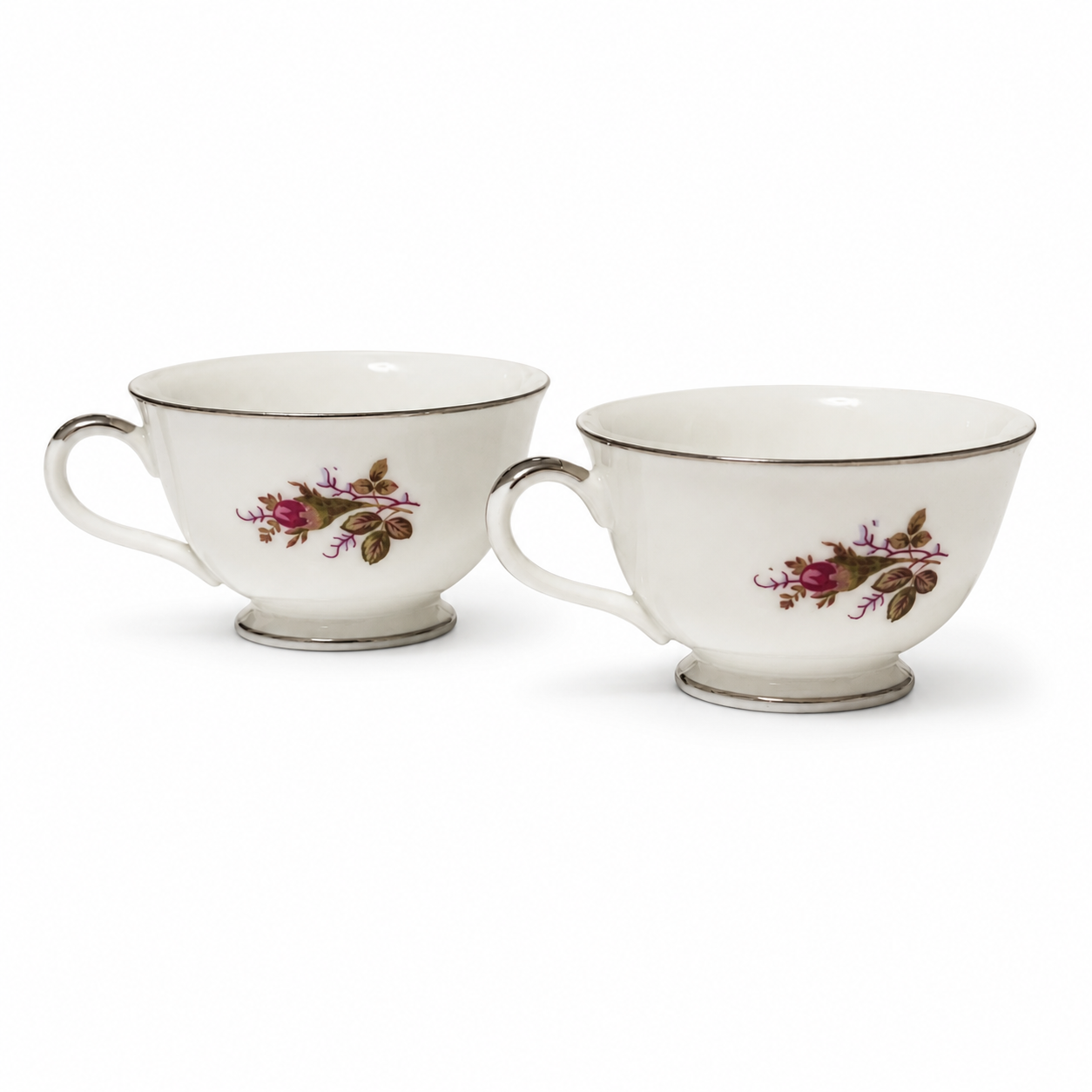 Vintage Oriental China Tea Cups Set of 2 - Crafted in Japan