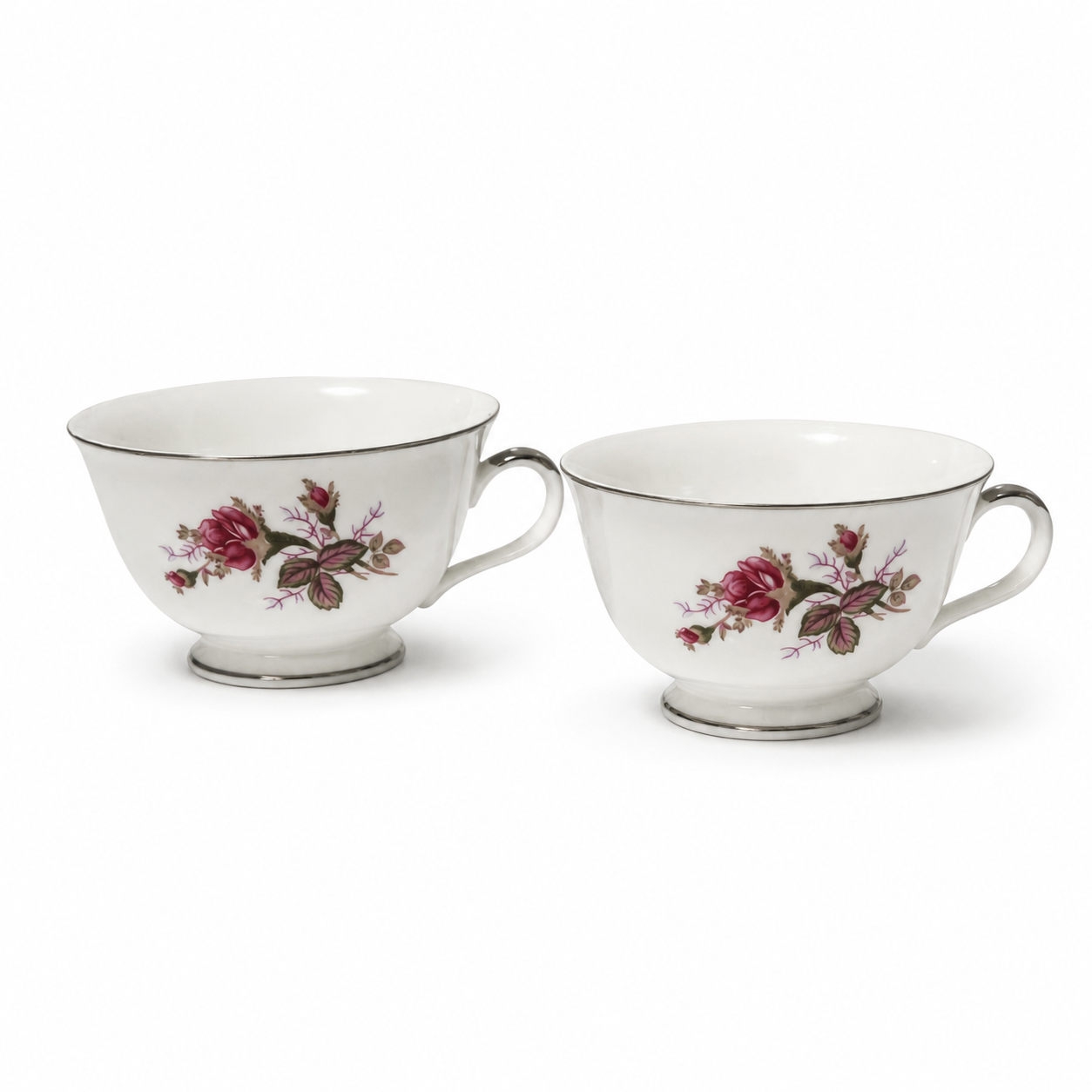 Vintage Oriental China Tea Cups Set of 2 - Crafted in Japan