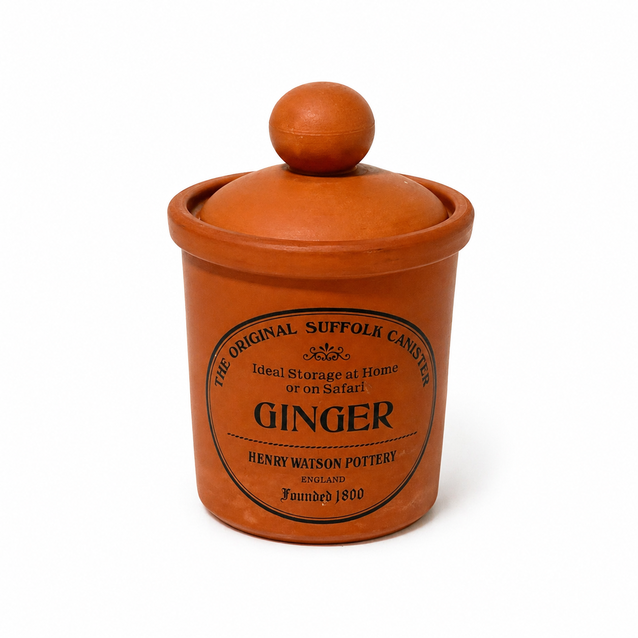 Vintage Henry Watson Suffolk Ginger Spice Jar - Terra Cotta England