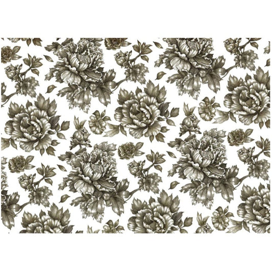 Roycycled Treasures Paintable Floral Decoupage Paper - 20" x 30"