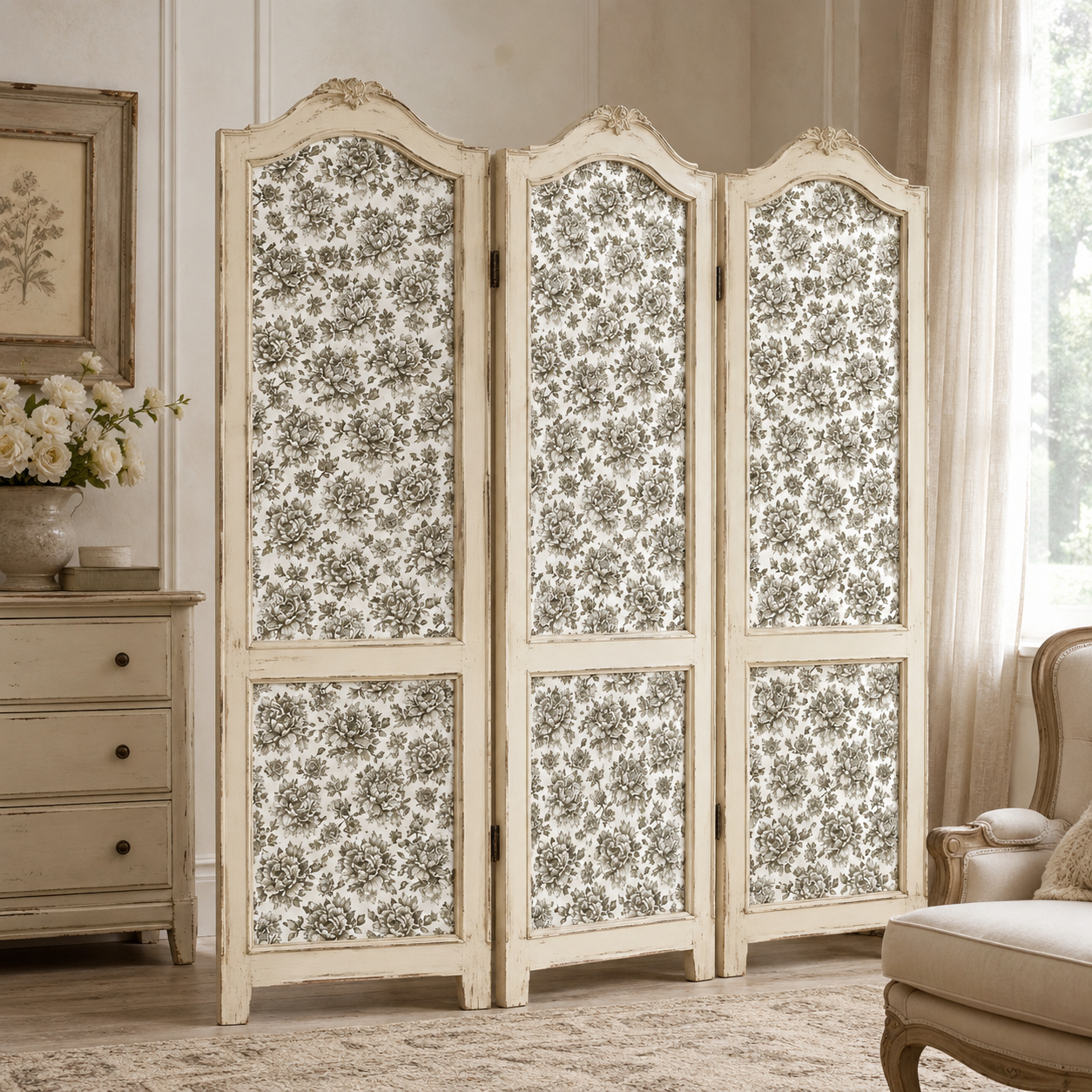 Roycycled Treasures Paintable Floral Decoupage Paper - 20" x 30"