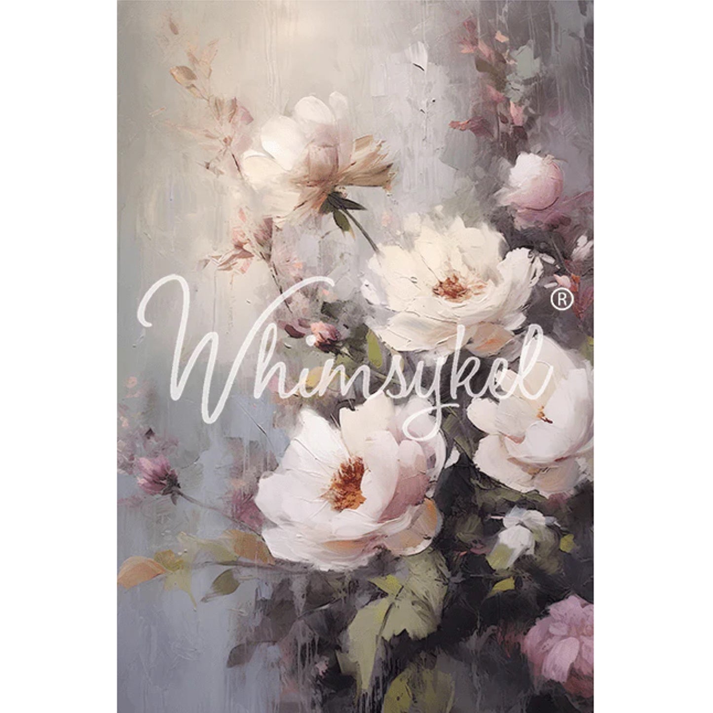 Whimsykel Designs Petal Poetry Decoupage Paper - 29" x 21" 18 LB