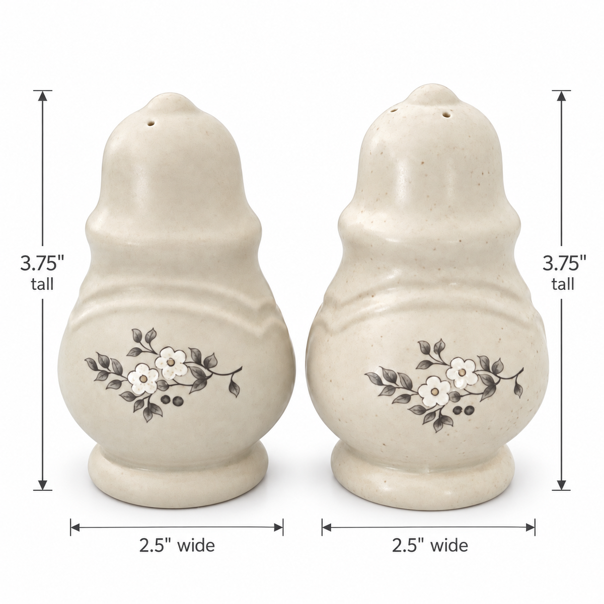 Vintage Pfaltzgraff Heirloom Salt & Pepper Shaker Set - Made in China