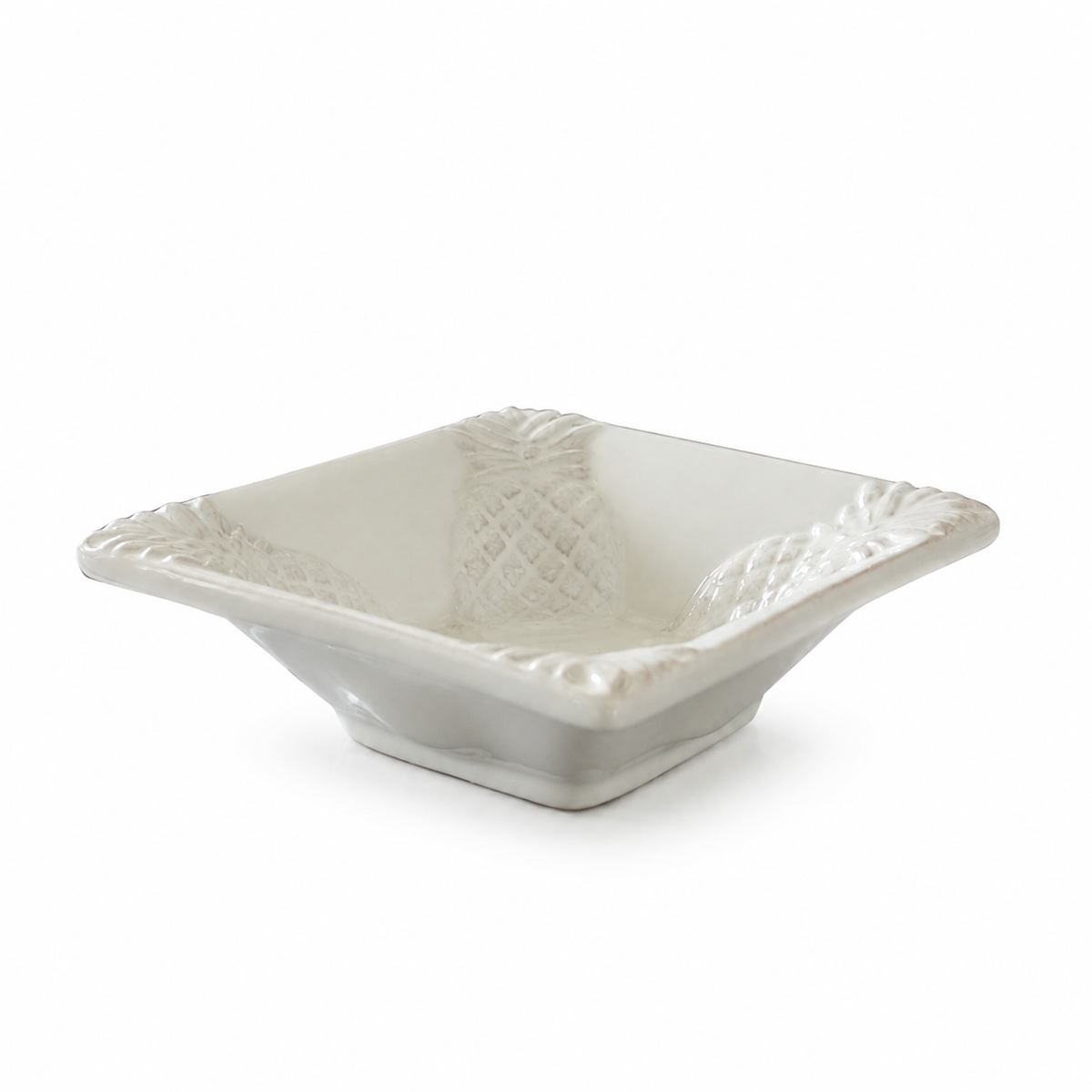 TRS White Ceramic Pineapple Condiment Dish - Charming Tableware