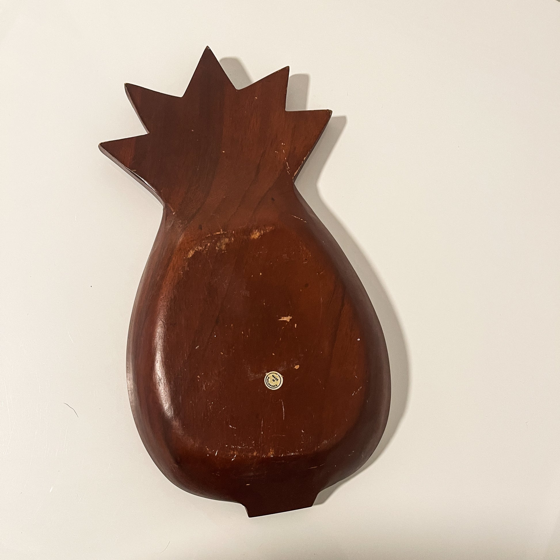 Vintage Wooden Pineapple Chip and Dip Tray - 1970 Hawaii Style Serving