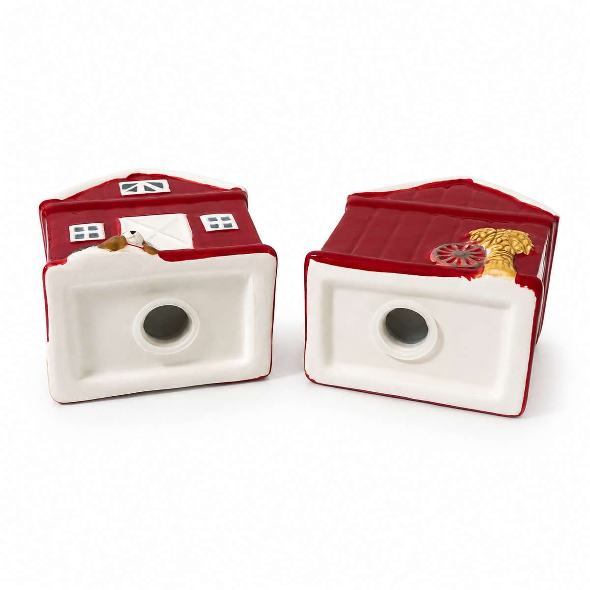 Pioneer Woman Red Barn Salt & Pepper Shaker Set - Farmhouse Décor