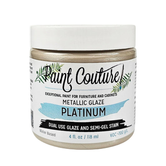 Paint Couture Platinum Metallic Glaze and Semi-Gel Stain Finish
