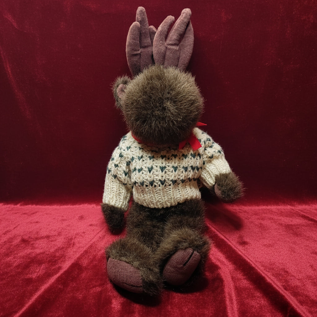 Plush Moose In Sweater - Boyds | c1985 - 1994