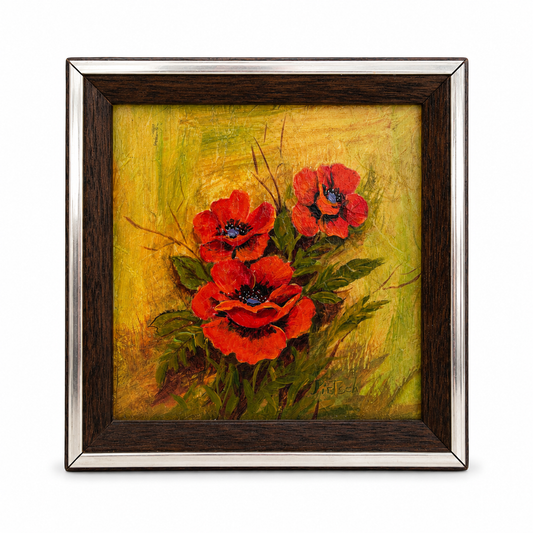 Vintage Poppies Painting by Mabel L. Pietsch "The Pansy Lady"