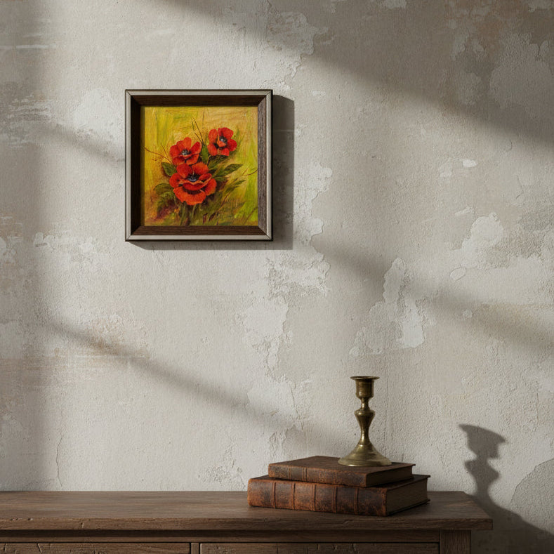 Vintage Poppies Painting by Mabel L. Pietsch "The Pansy Lady"
