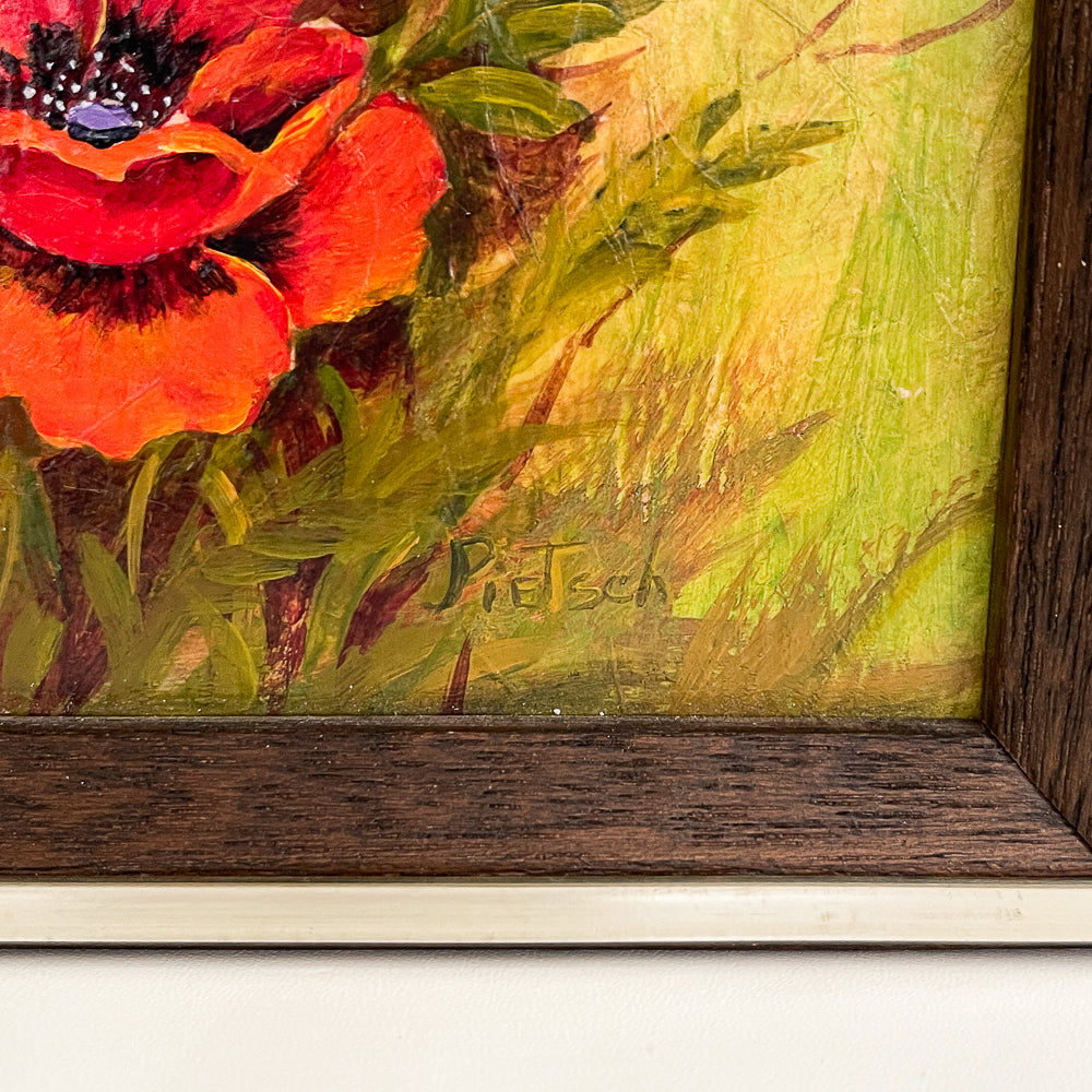 Vintage Poppies Painting by Mabel L. Pietsch "The Pansy Lady"