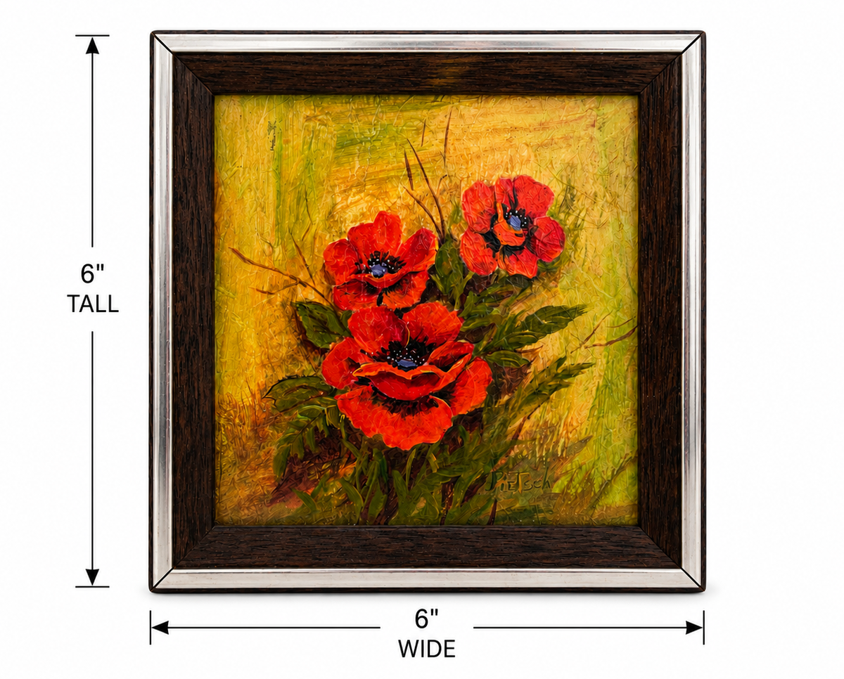 Vintage Poppies Painting by Mabel L. Pietsch "The Pansy Lady"