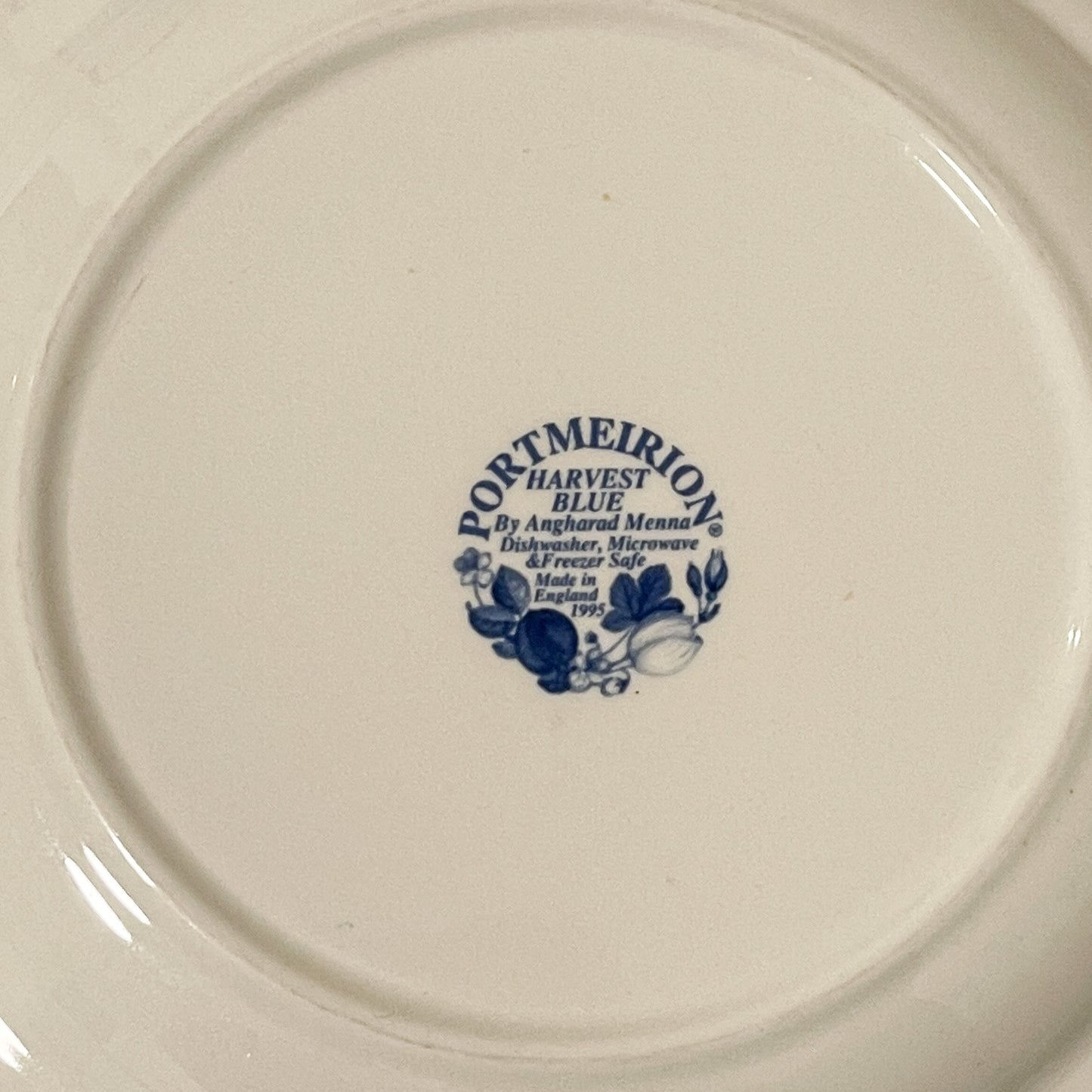 Vintage Portmeirion Harvest Blue Salad Plates Set of 2 | England 1995