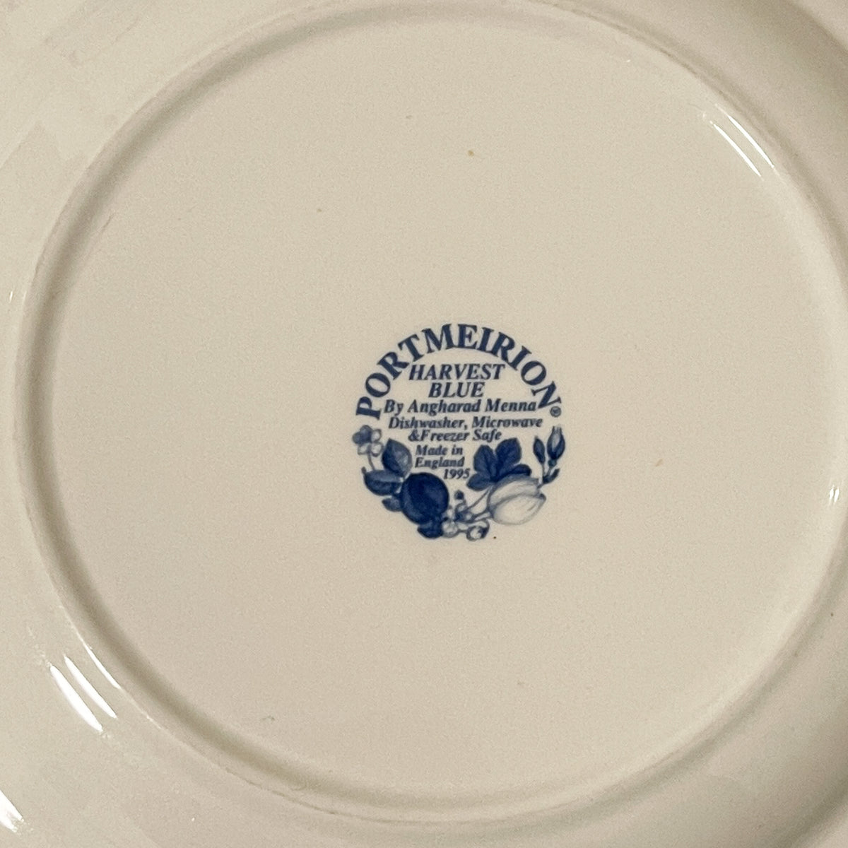 Vintage Portmeirion Harvest Blue Salad Plates Set of 2 - England 1995