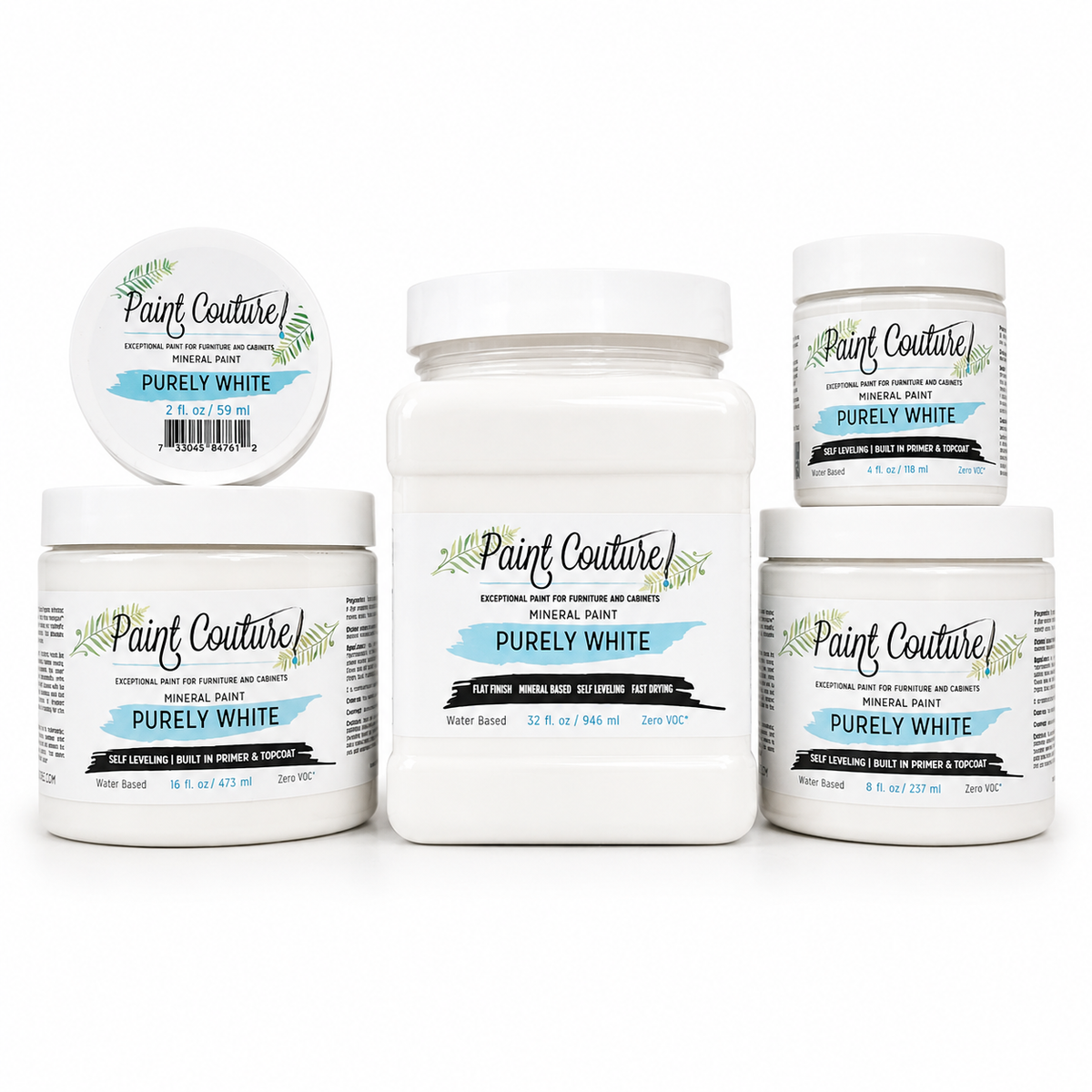Paint Couture Purely White All in One Acrylic Mineral Paint VOC Free