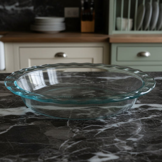 Vintage Pyrex C209 Deep Dish Pie Plate | Clear Glass Scalloped Rim USA