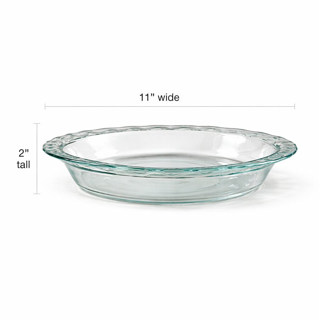 Vintage Pyrex C209 Deep Dish Pie Plate | Clear Glass Scalloped Rim USA