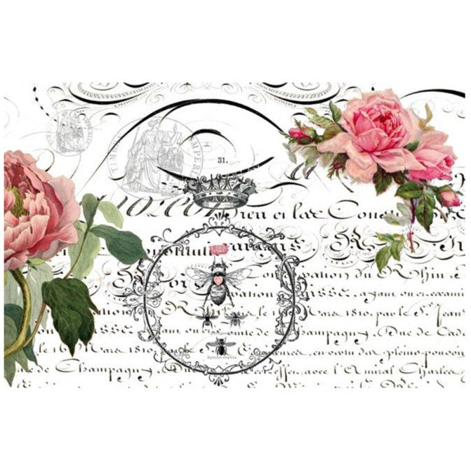 Roycycled Treasures Queen Bee Decoupage Paper -  20" x 30" USA Made