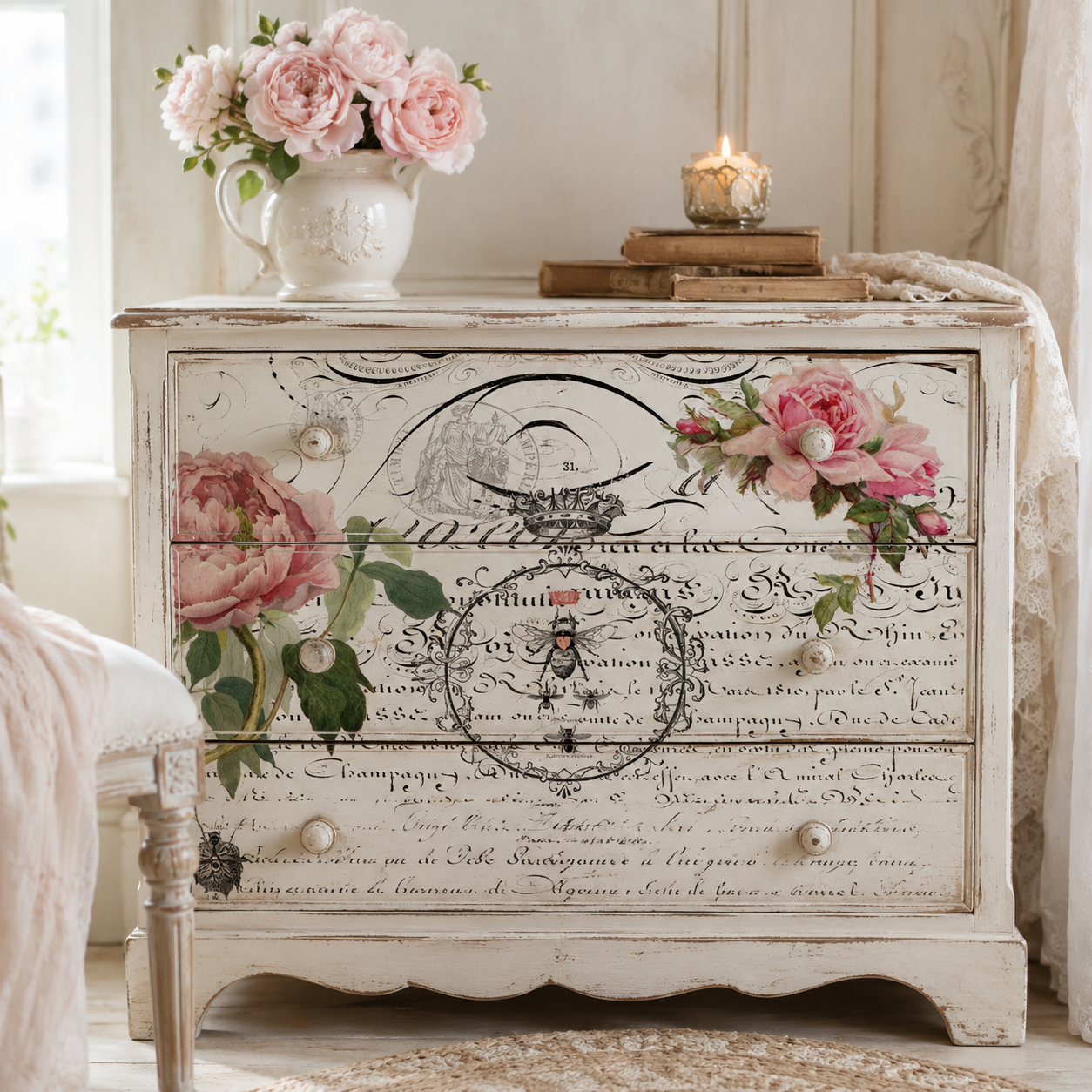 Roycycled Treasures Queen Bee Decoupage Paper -  20" x 30" USA Made