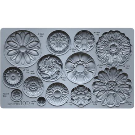IOD ROSETTES Decor Mould by Iron Orchid Designs
