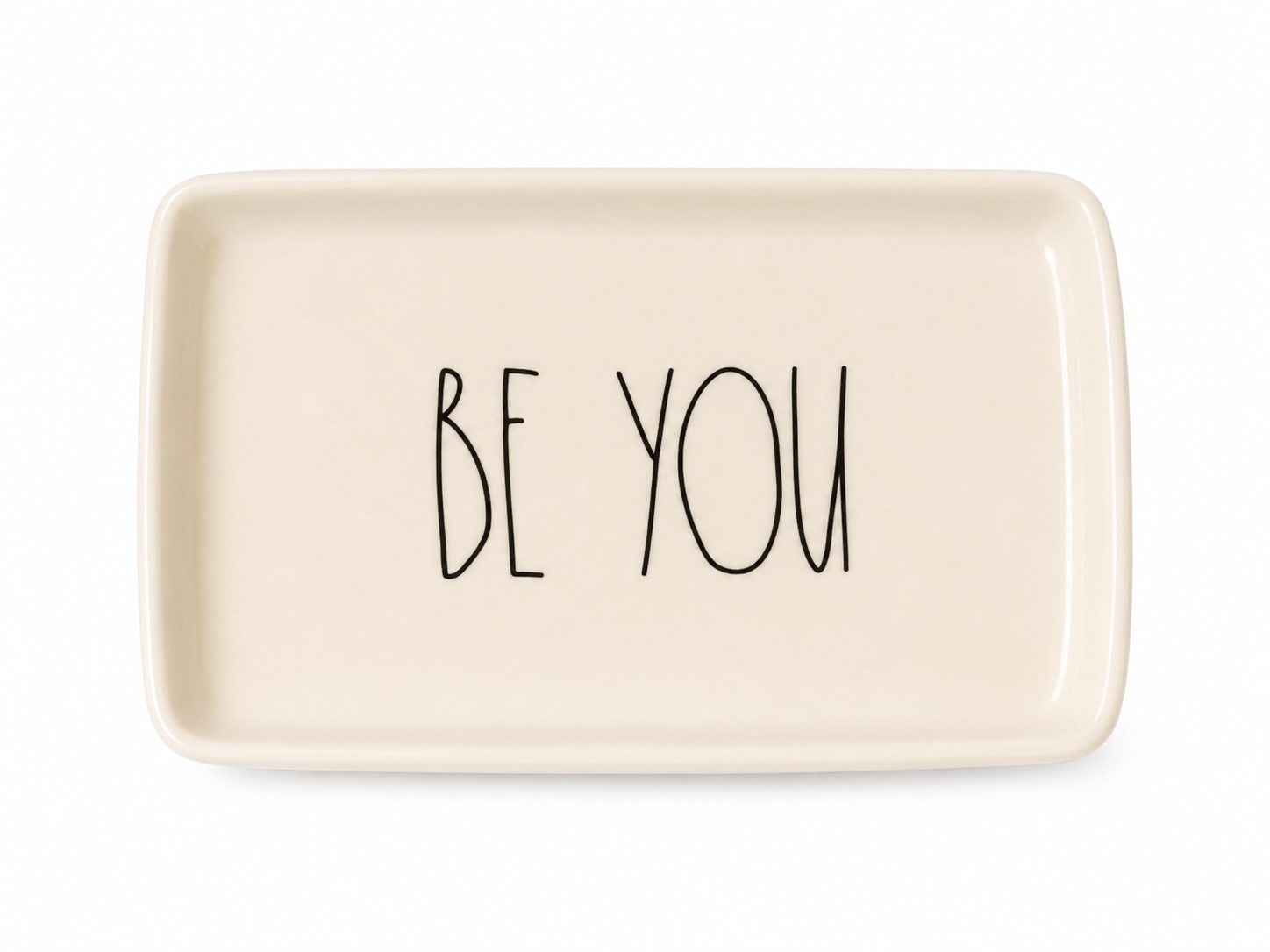 Rae Dunn Be You Trinket Tray – Magenta Artisan Collection Jewelry Dish