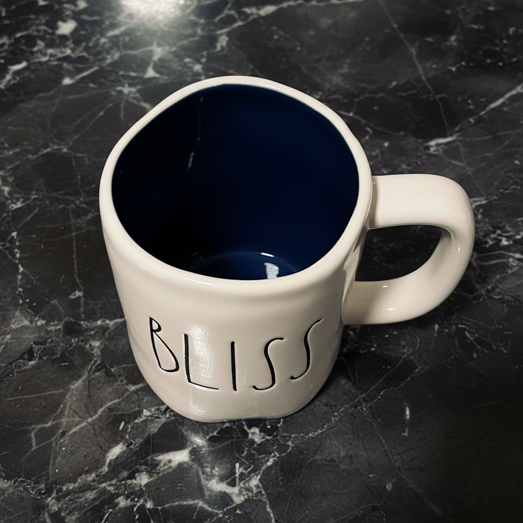 Rae Dunn Bliss Coffee Mug - Magenta Artisan Collection 16oz Capacity