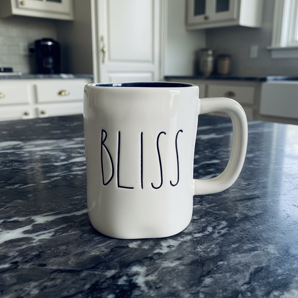 Rae Dunn Bliss Coffee Mug - Magenta Artisan Collection 16oz Capacity