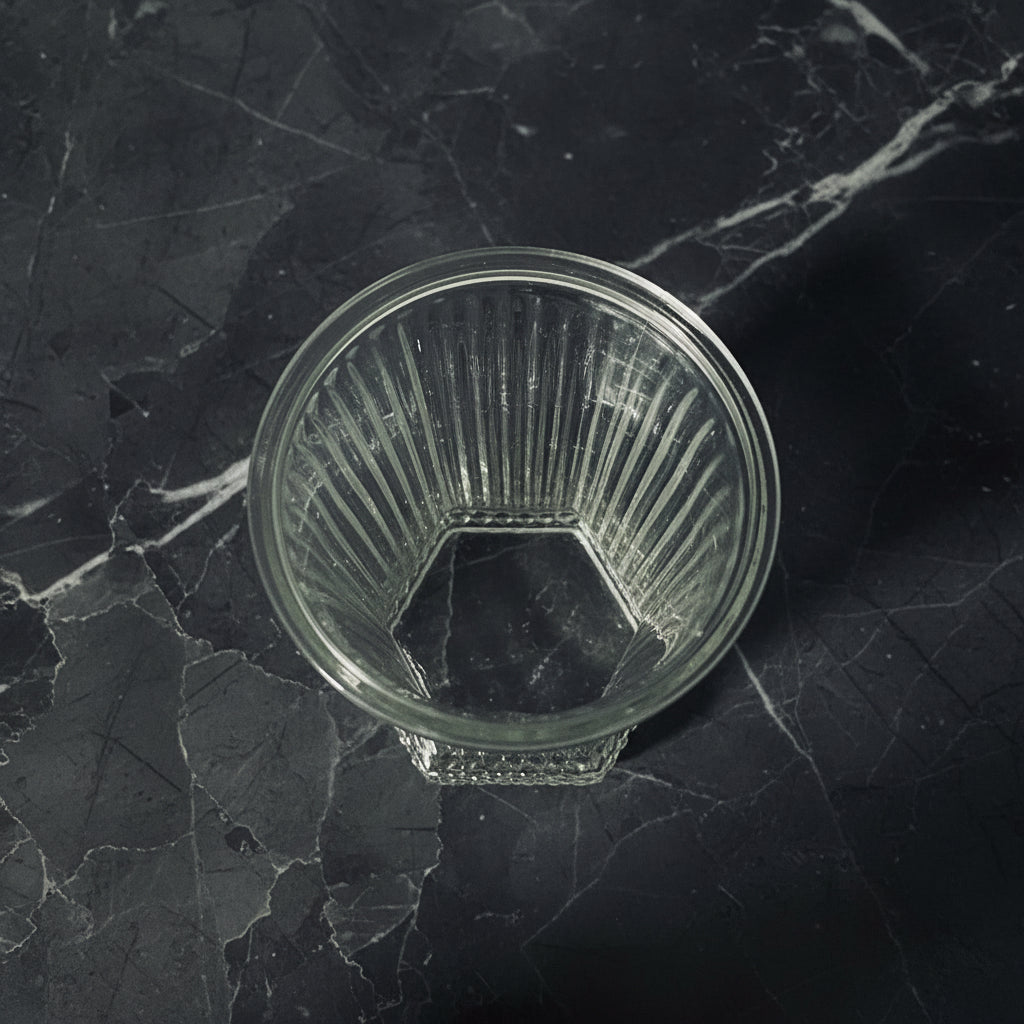 Vintage Ribbed Glass Vase