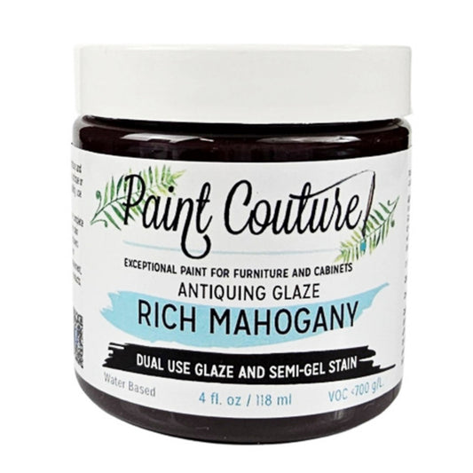 Paint Couture Rich Mahogany Antiquing Glaze and Wood Stain Finish
