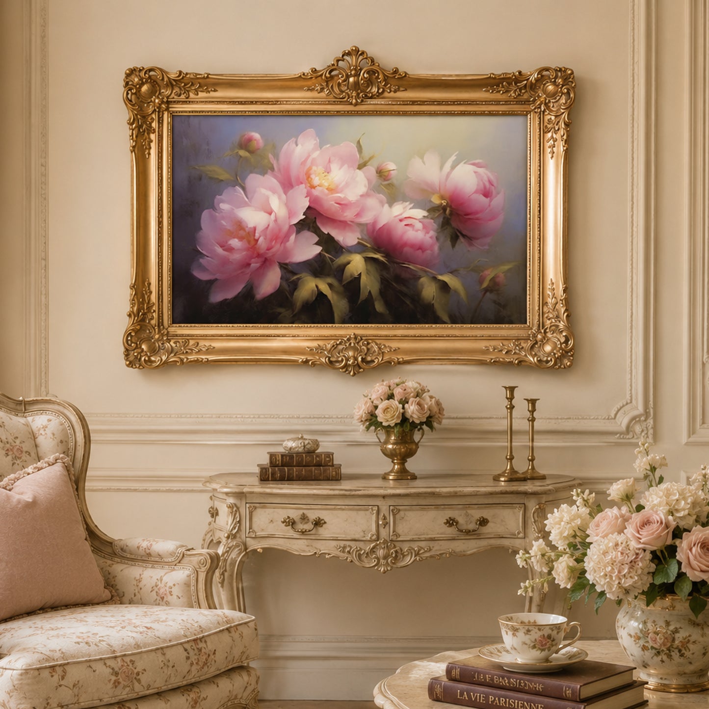 Whimsykel Designs Romantic Peonies Decoupage Paper - 29" x 21" 18 lb