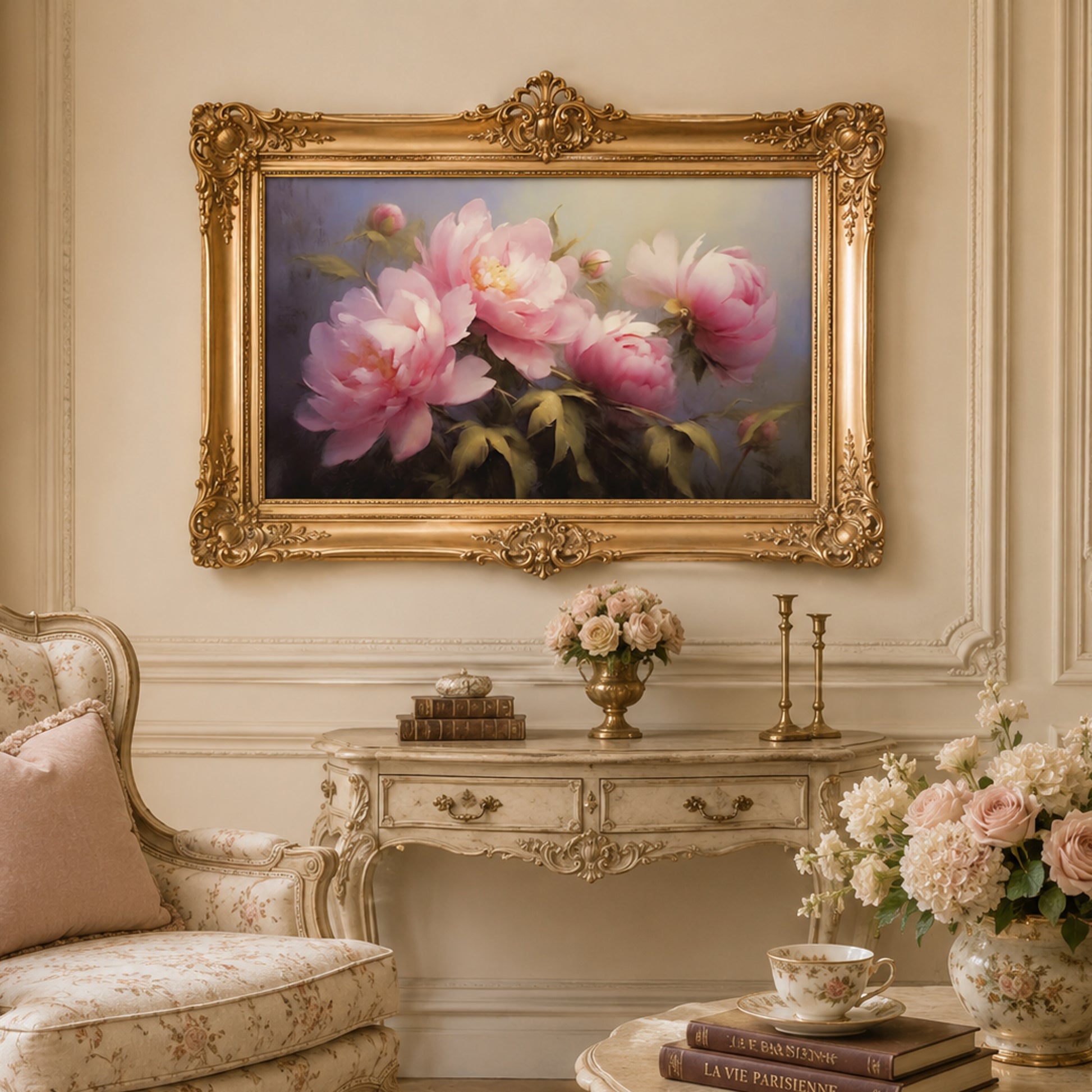 Whimsykel Designs Romantic Peonies Decoupage Paper - 29" x 21" 18 lb