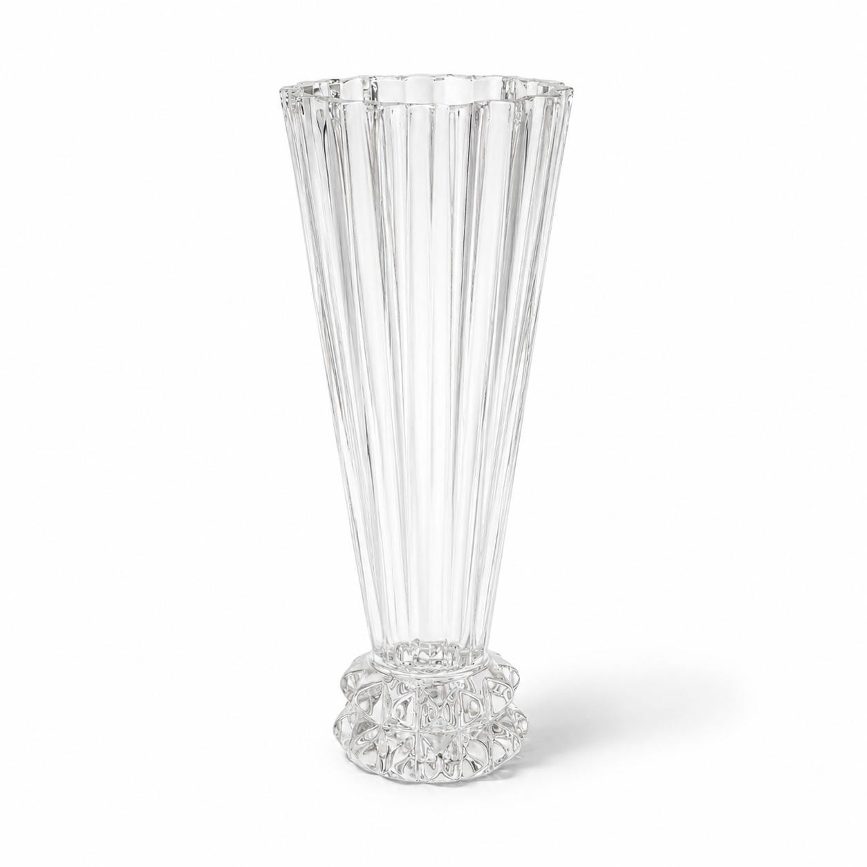 1960s Rosenthal Blossom Crystal Vase - 7 Inch Tall Made in Germany