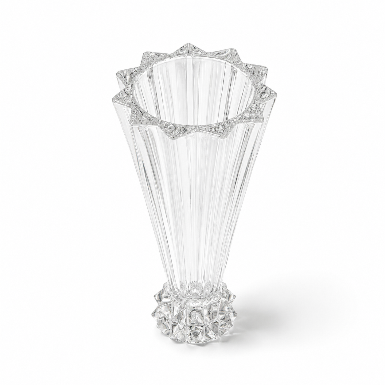 1960s Rosenthal Blossom Crystal Vase - 7 Inch Tall Made in Germany