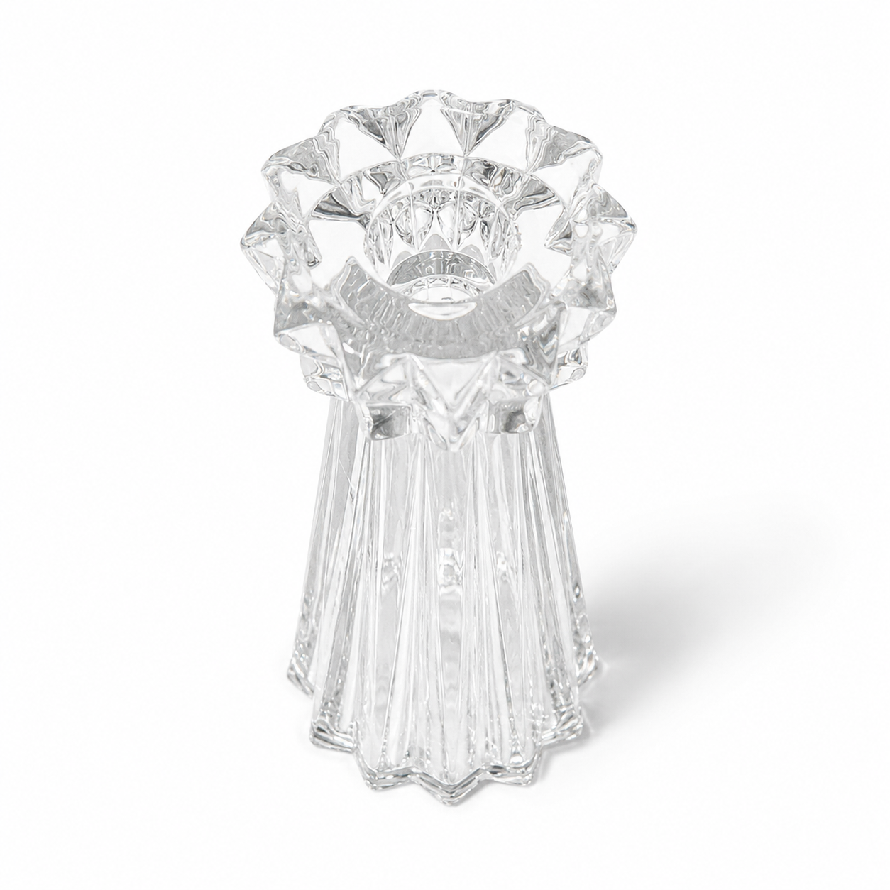 1960s Rosenthal Blossom Crystal Vase - 7 Inch Tall Made in Germany