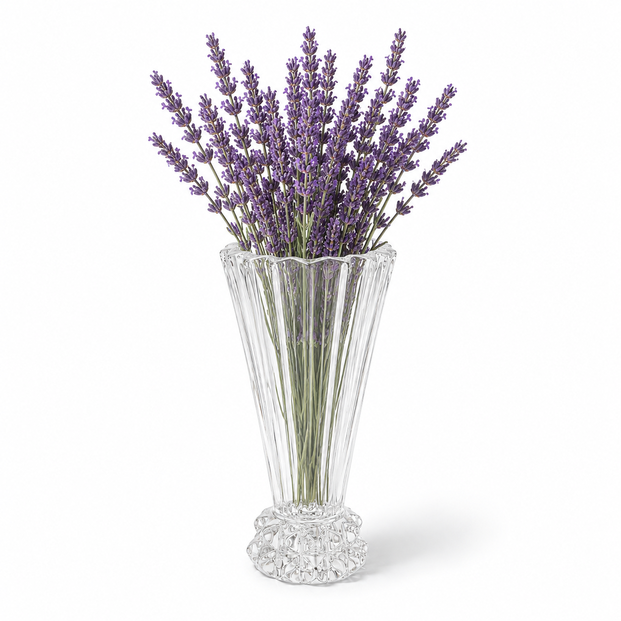 1960s Rosenthal Blossom Crystal Vase - 7 Inch Tall Made in Germany