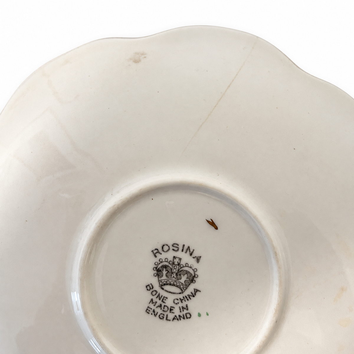 Vintage Rosina Purple Floral Bone China Teacup and Saucer - England