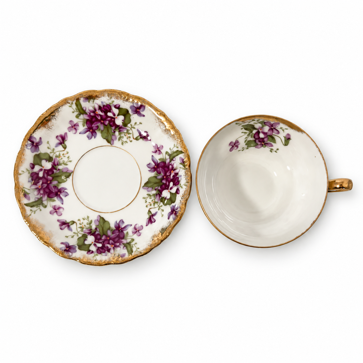 Vintage Royal Sealy Violet Teacup and Saucer Set – Made in Japan