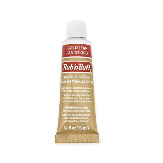 Amaco Gold Leaf Rub ’n Buff Wax Finish | 0.5oz Metallic Wax for DIY