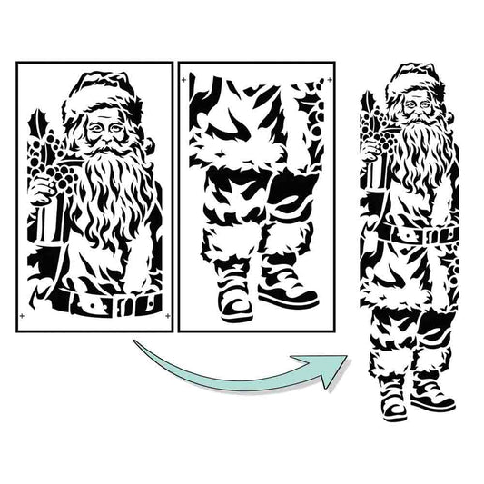 JRV Santa Claus Porch Sign Stencil - Reusable 15 Mil Mylar Made in USA