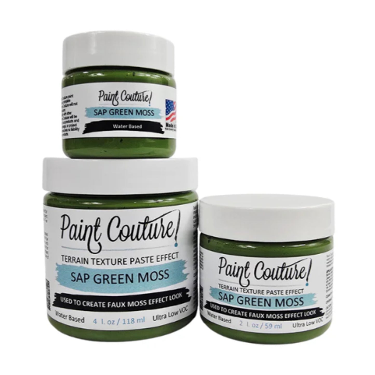 Paint Couture Sap Green Moss Terrain Texture Paste - Water-Based