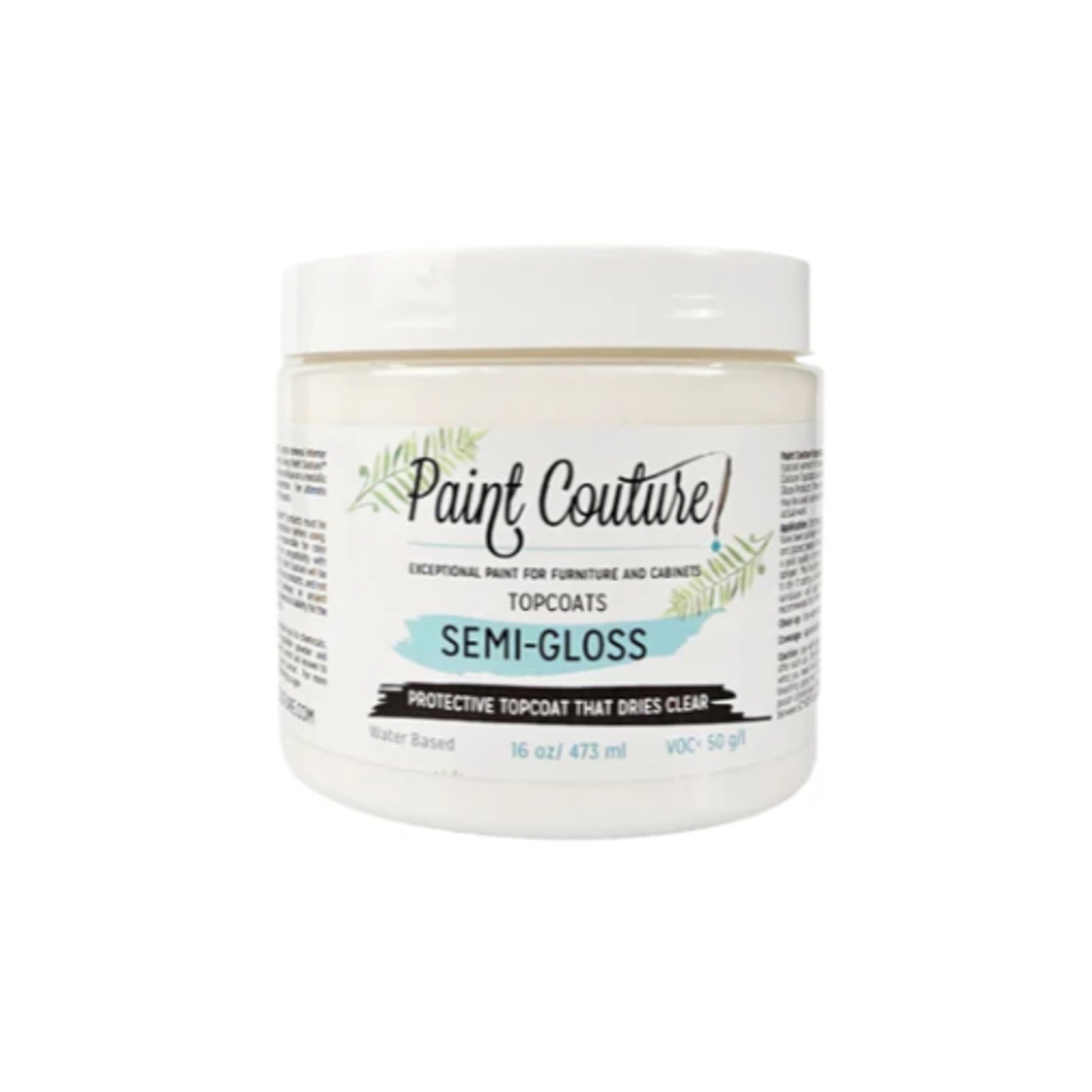 Paint Couture Semi-Gloss Topcoat - Water Based and Low VOC Sealer
