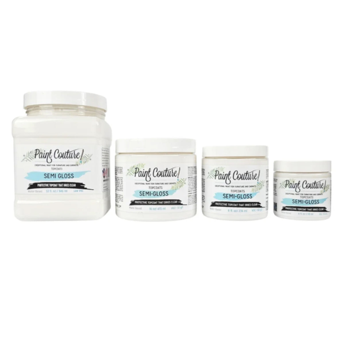 Paint Couture Semi-Gloss Topcoat - Water Based and Low VOC Sealer