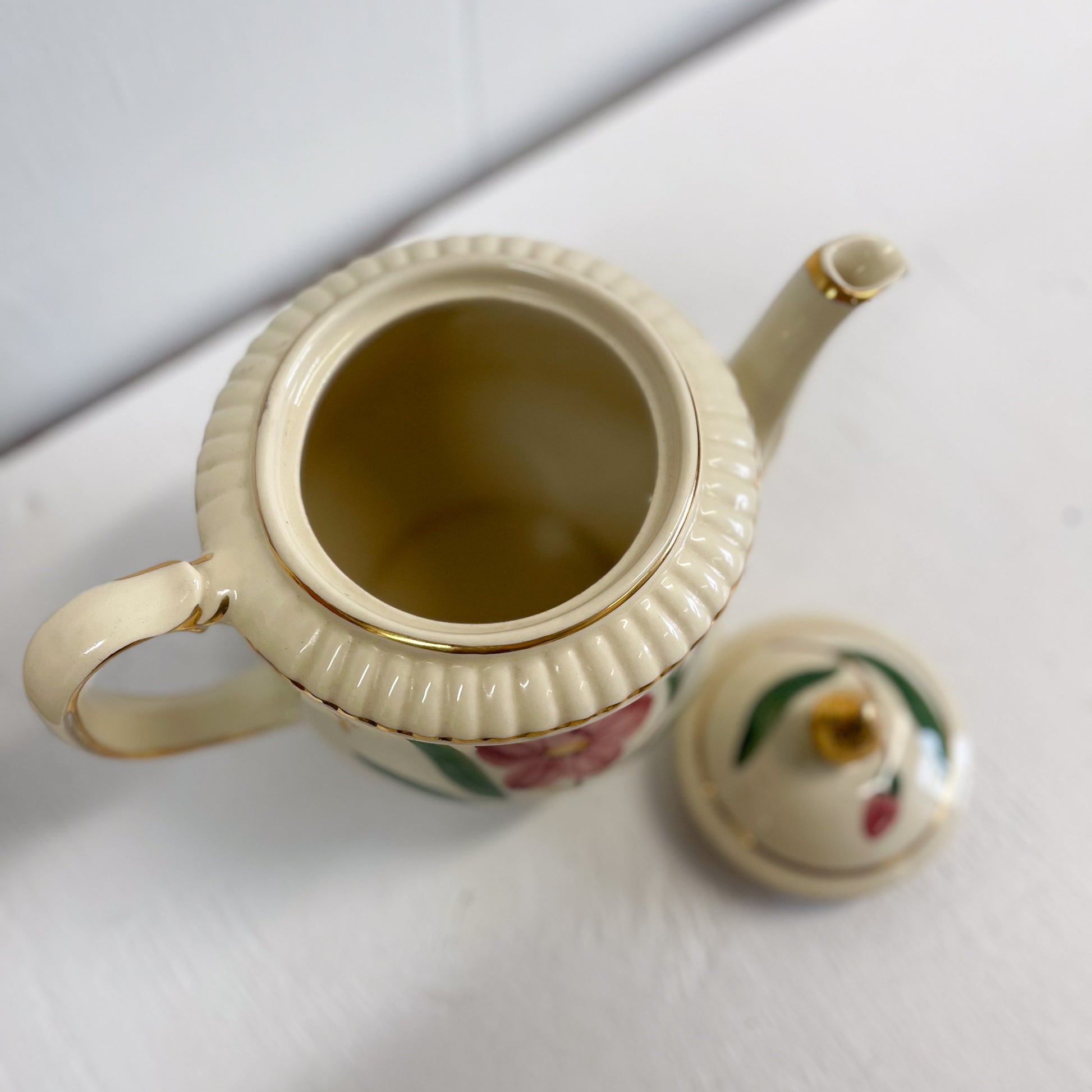 Floral Tea Pot by Shawnee Pottery USA