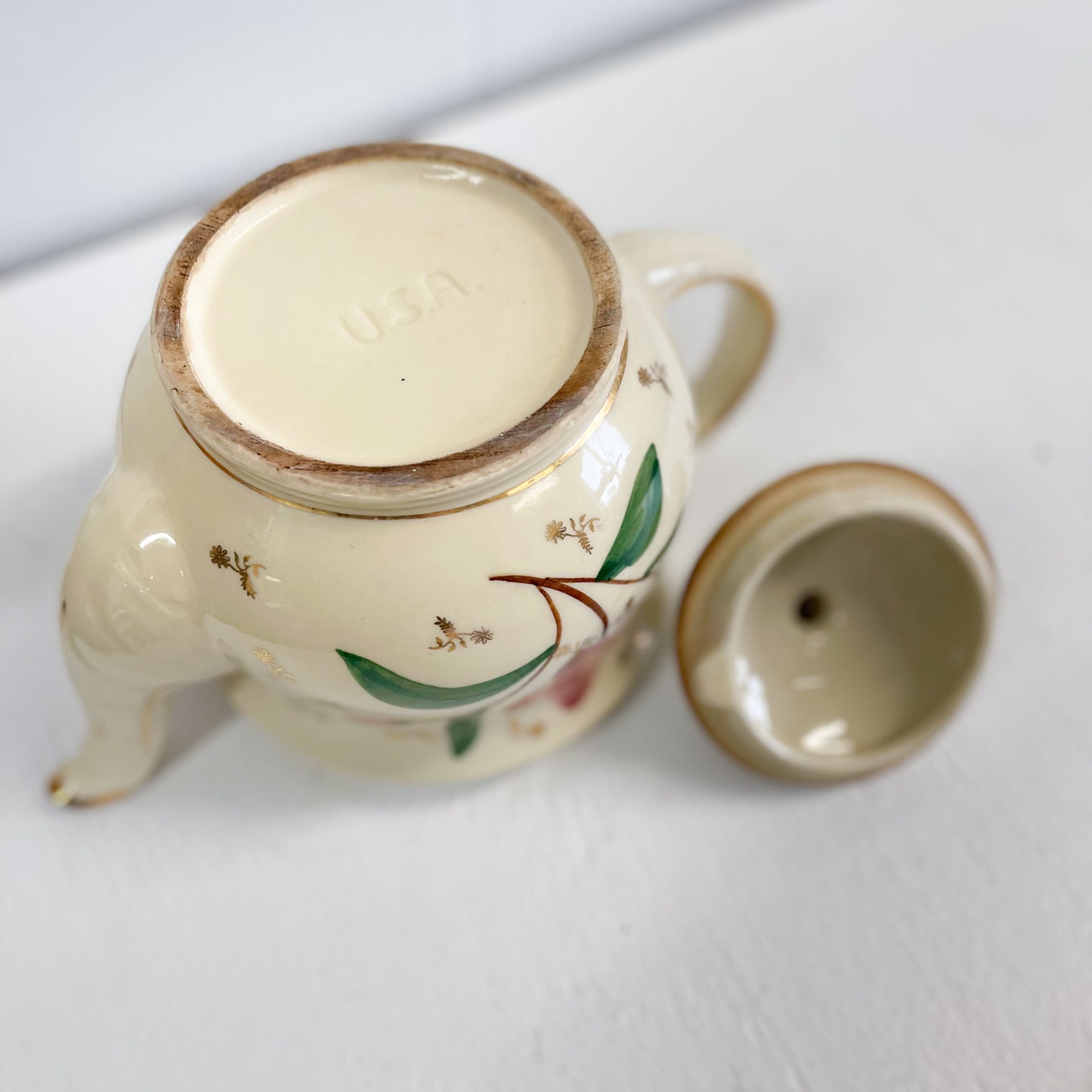 Floral Tea Pot by Shawnee Pottery USA