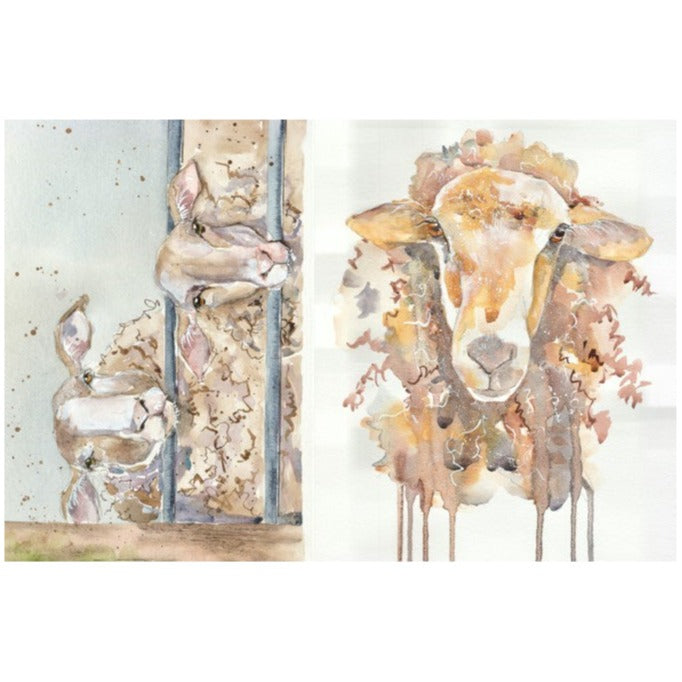 Roycycled Treasures Sheep Decoupage Tissue Paper - 20" x 30" USA Made