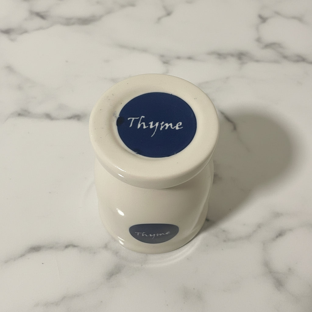 2005 Sherwood Brands Lidded Stoneware Thyme Crock