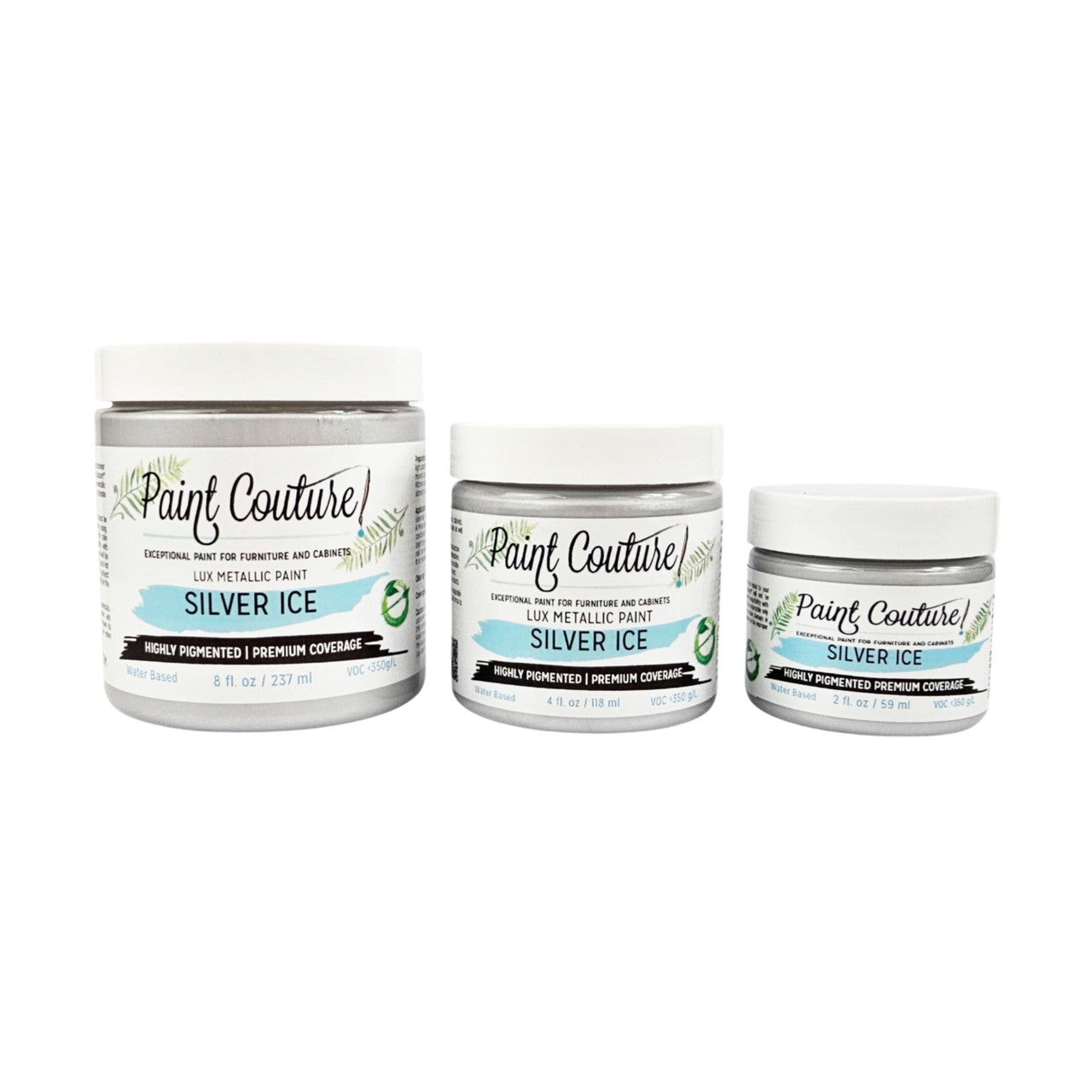 Silver Ice Lux Metallic Paint by Paint Couture - Silky Satin Finish