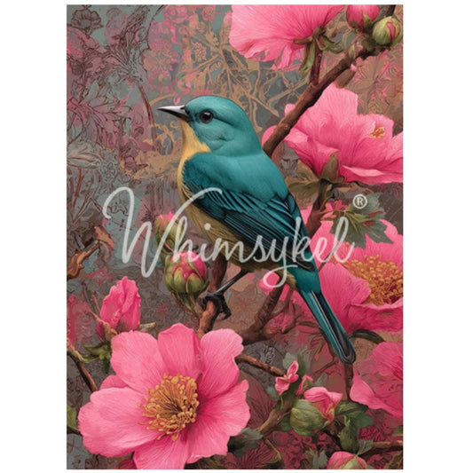 Whimsykel Designs Songbird Blooms Decoupage Paper - 29" x 21" 18 lb